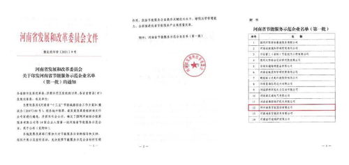 春泉节能被认定为 河南省节能服务示范企业
